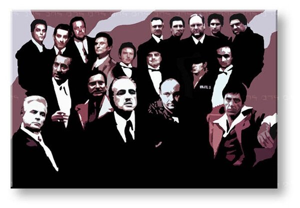 Kézzel festett vászonképek POP Art The MAFIA Family 2 részes family