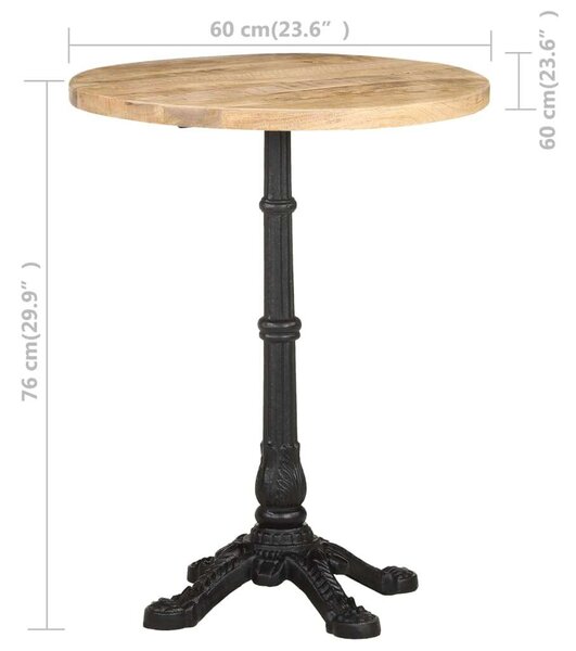 VidaXL Mangófa Bisztróasztal - 60 cm