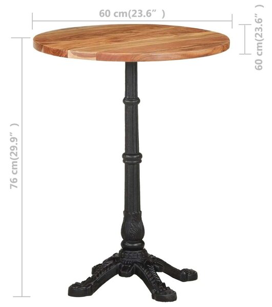 VidaXL Akácfa Bisztróasztal - 60cm