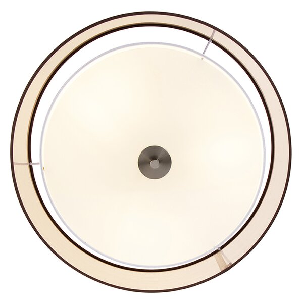 Okos mennyezeti lámpa barna, fehér 50 cm 3-lámpás, 3 Wifi A60-nal - Drum Duo