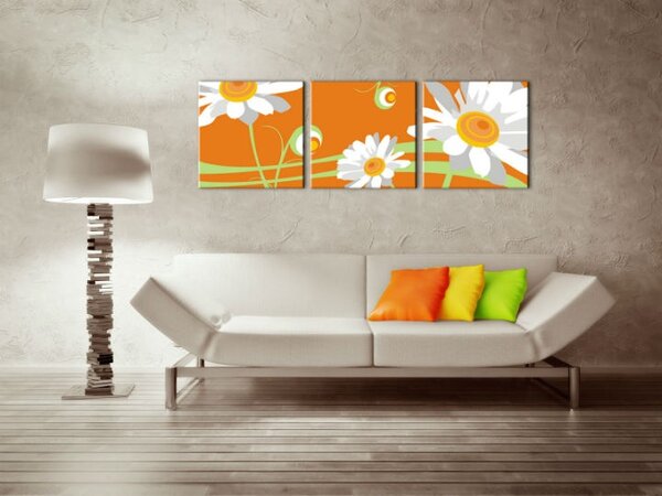 Kézzel festett vászonképek POP Art Flower 3 részes flo6