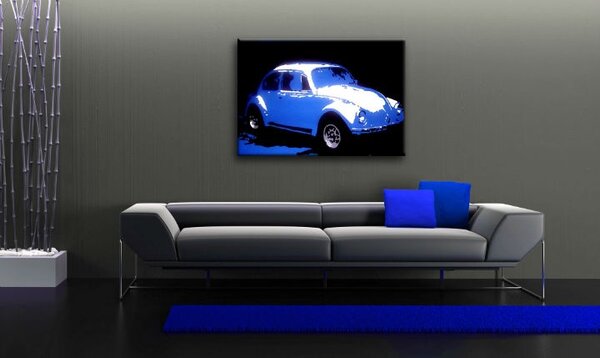 Kézzel festett POP Art festmény Volkswagen Bogár 1 rész k