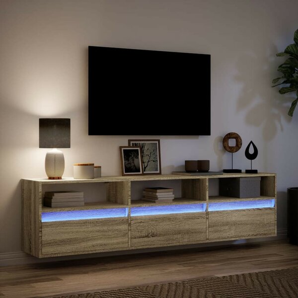 VidaXL Falra Szerelhető TV Szekrény - Sonoma Tölgy - 180cm