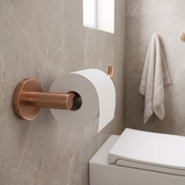 Falra szerelhető wc papír tartó 5609 Leo Brush Copper