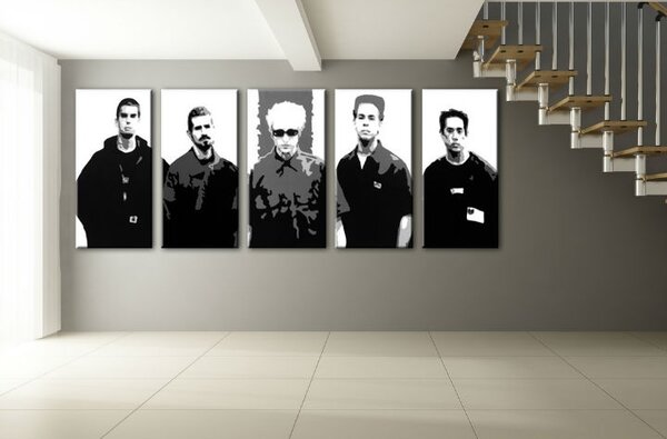 Kézzel festett POP Art festmény LINKIN PARK 5 darab lp