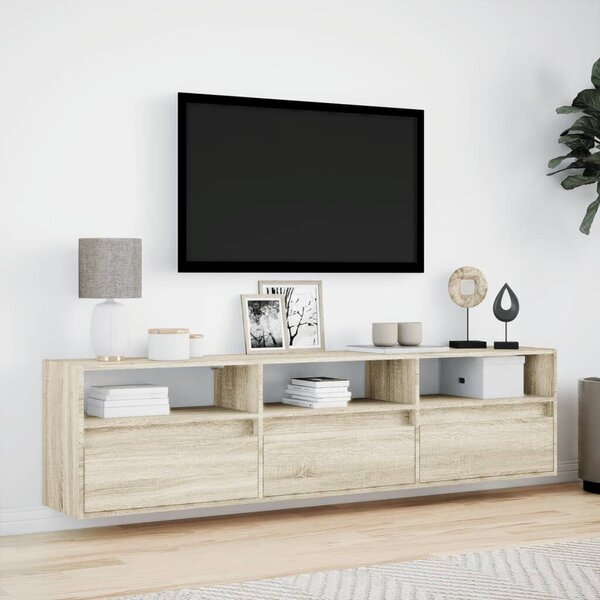 VidaXL Falra Szerelhető TV Szekrény - Sonoma Tölgy - 180cm