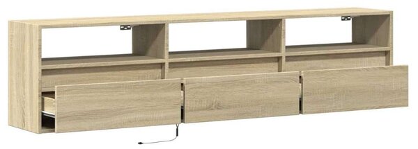 VidaXL Falra Szerelhető TV Szekrény - Sonoma Tölgy - 180cm