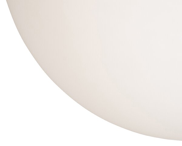 Okos skandináv függőlámpa ezüst színben, opálüveggel, 50 cm, WiFi A60-nal - Ball 50