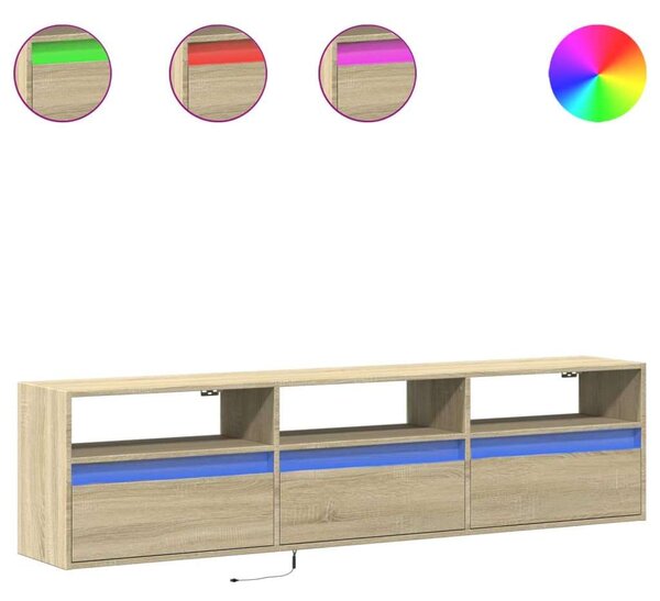 VidaXL Falra Szerelhető TV Szekrény - Sonoma Tölgy - 180cm