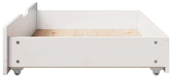 VidaXL 2 db fehér tömör fenyőfa ágy alatti fiók 95 x 55 x 17 cm
