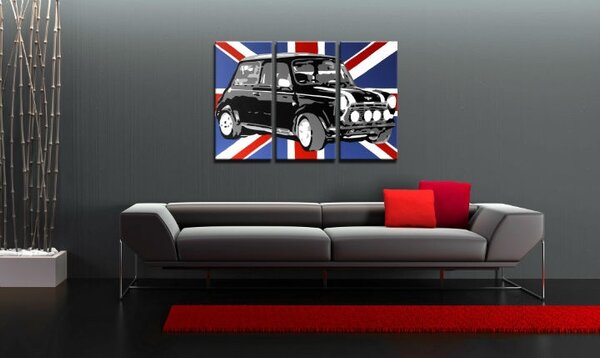 Kézzel festett POP Art festmény MINI COOPER 3 db mini2