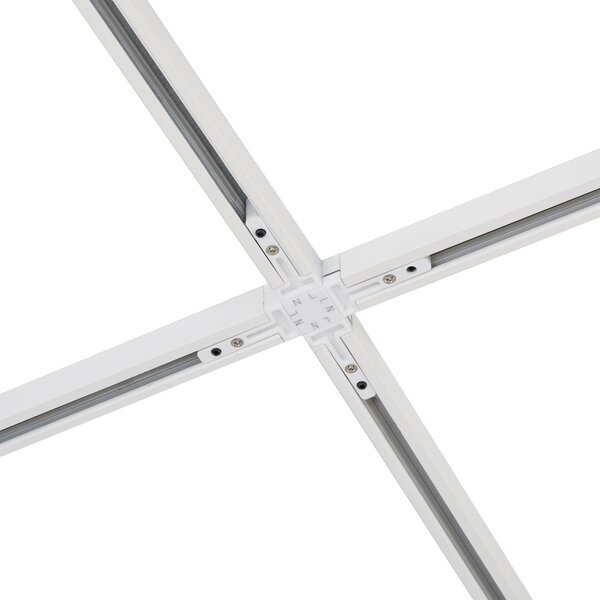 Modern sínrendszer 6 spotlámpával és 4 függőlámpa fehér 1 fázisú - Slimline Uzzy Keno