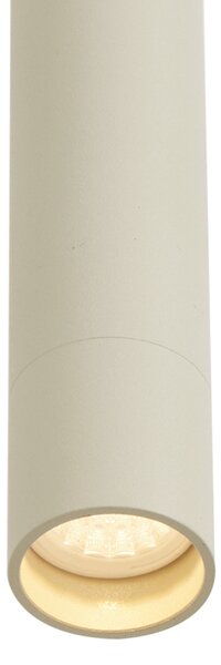 Modern sínrendszer 6 spotlámpával és 4 függőlámpa fehér és bézs színben, 1 fázisú - Slimline Uzzy Keno
