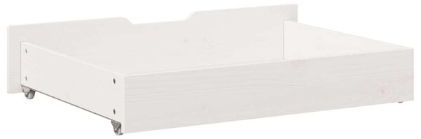 VidaXL 2 db fehér tömör fenyőfa ágy alatti fiók 80 x 55 x 16 cm