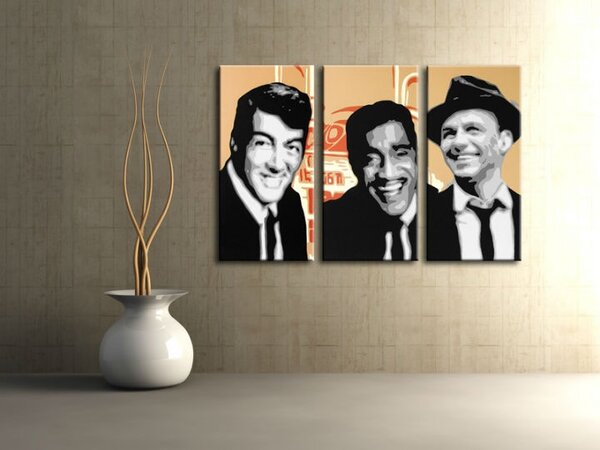 Kézzel festett POP Art festmény Rat Pack 3 darab rp3