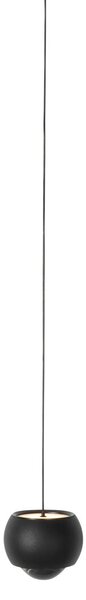Modern fekete függesztett lámpa 1-fázisú sínrendszerhez LED-del - Magnetic Lance