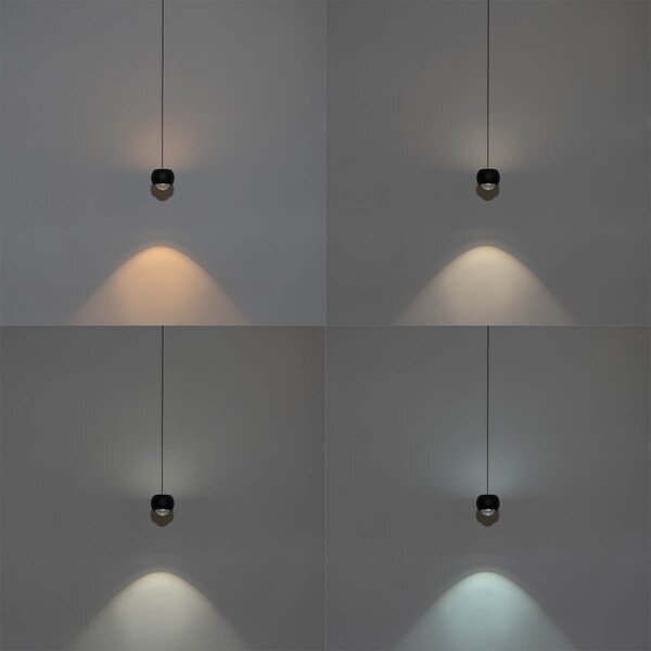 Modern fekete függesztett lámpa 1-fázisú sínrendszerhez LED-del - Magnetic Lance