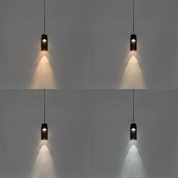 Modern fekete függeszték lámpa sínrendszerhez 1 fázisú, LED-del - Magnetic Vance