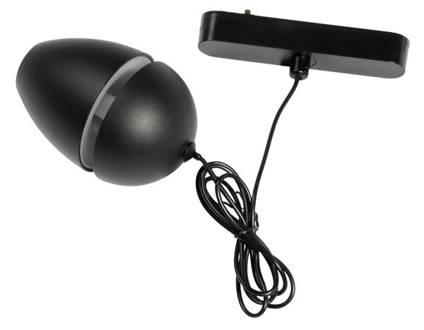 Modern fekete függőlámpa 1 fázisú sínrendszerhez LED-del - Magnetic Eggy