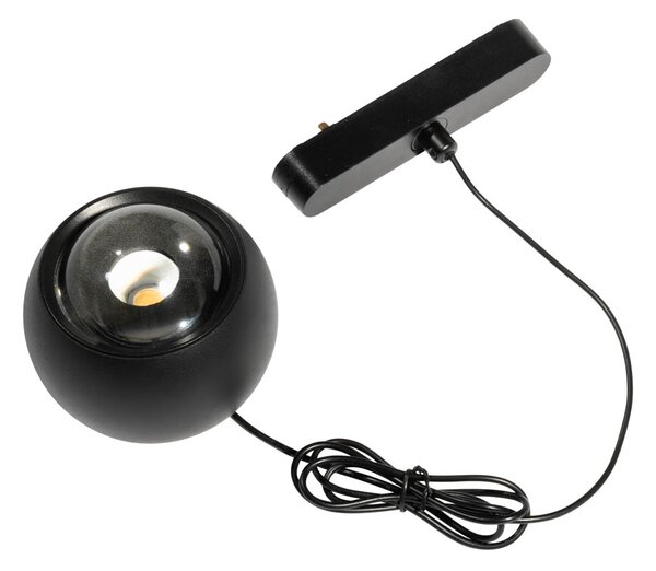 Modern fekete függesztett lámpa 1-fázisú sínrendszerhez LED-del - Magnetic Lance
