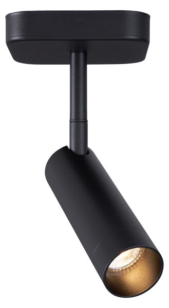 Modern fekete, kerek GU10 35 mm-es, forgatható és dönthető mennyezeti spotlámpa - Kate