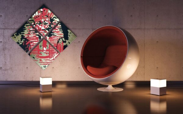 Kézzel festett POP Art Tutan Chamon 4 darabos festmény itt