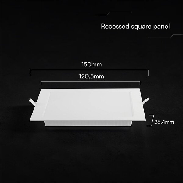 V-TAC CREE SMD süllyeszthető, műanyag IP20, négyzet LED panel 6W, CCT - SKU 104806