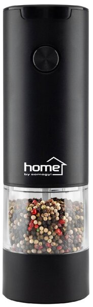 HOME HGBD1 bors- és sóőrlő, beépített LED, elemes tápellátás, állítható őrlési finomság, fekete