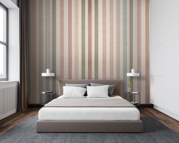Fotótapéta Lágy pasztellszínű csíkos mintás design, Designer fali fotótapéta, Népszerű fotótapéta, u96795 - Tapeko.hu
