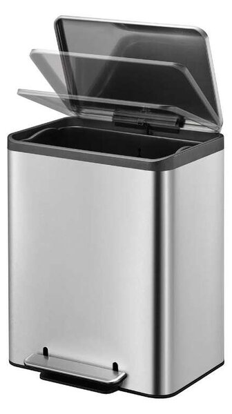 EKO EcoCasa Pedálos Szemetes - Rozsdamentes Acél - 30 Liter