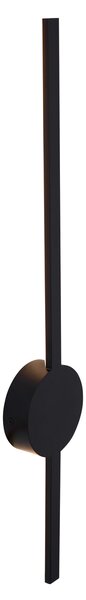 Modern fekete fali lámpa 60 cm LED-del - Clockwise