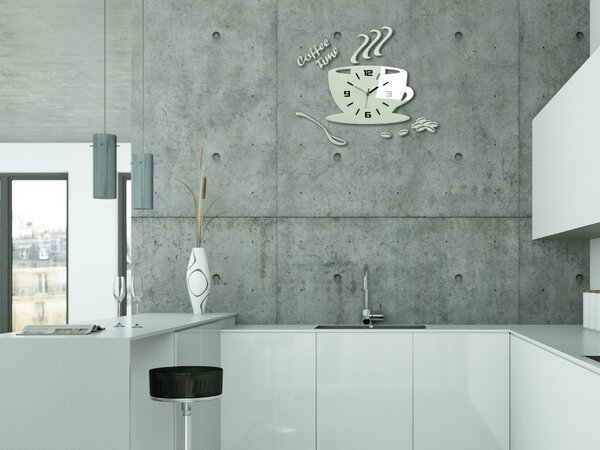 Modern falióra COFFE TIME 3D WHITE NH045-white