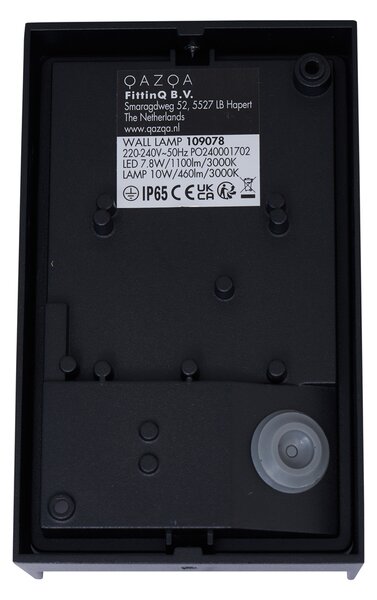 Modern fekete kültéri fali lámpa LED-del IP65 - Packet