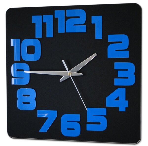 Modern falióra LOGIC BLACK-BLUE HMCNH047-blackblue