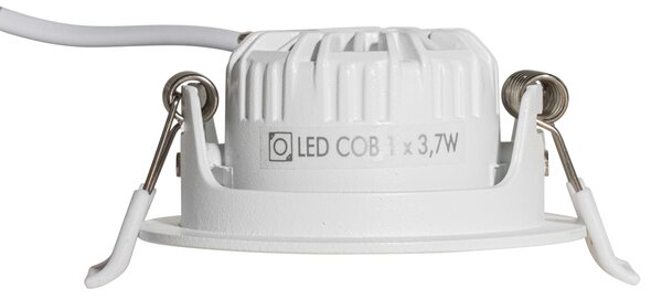 6 darabos süllyesztett spotlámpa készlet fehér dönthető 6,5 cm LED-del IP54 Ultra Slim - Pupil