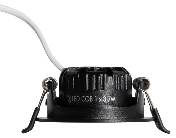 Beépíthető spotlámpa fekete, dönthető, 6,5 cm, LED-es, IP54, ultraf vékony - Pupil