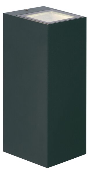 Modern sötétzöld fali lámpa 2 izzós GU10 70mm IP54 - Baleno