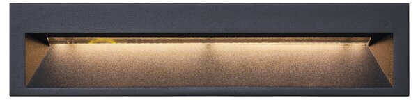 Modern fekete süllyesztett fali lámpa 28 cm LED-del IP65 - Mert