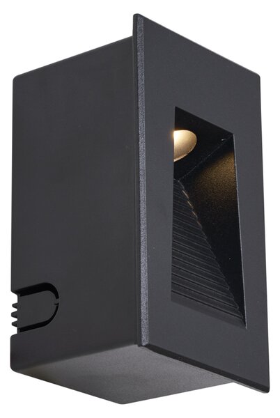 Modern Süllyesztett Fali Lámpa Fekete 7cm LED-del IP65 - Trem