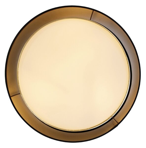 Modern mennyezeti lámpa fekete arannyal 50 cm 3-lámpás - Drum Duo