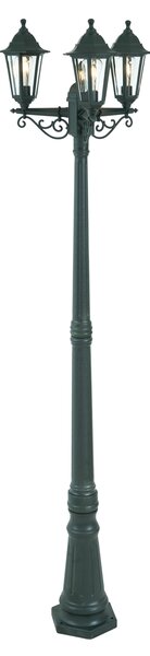 Klasszikus Kültéri Lámpa Sötétzöld 217cm 3-Fényforrás IP44 - New Haven
