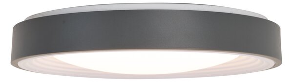 Modern szürke mennyezeti lámpa fehér színnel, 38 cm, LED-del, dimmelhető RGB - Kanton