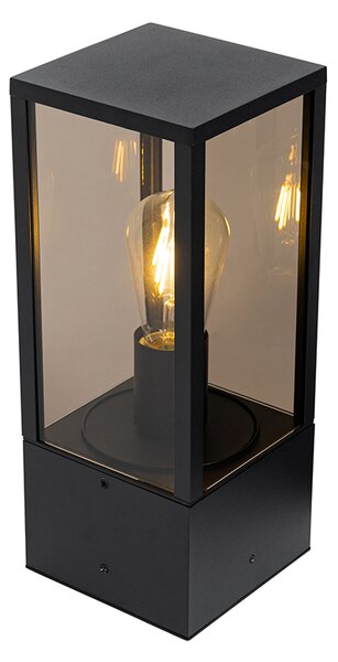 Kültéri állólámpa fekete füstüveggel 40 cm IP44 - Charlois