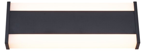 Modern fekete fali lámpa 30 cm LED CCT IP54-gyel - Vanya