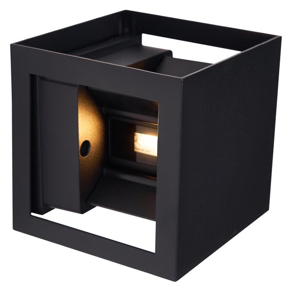 Modern fekete fali lámpa LED-del IP44 - Edwin Quadro