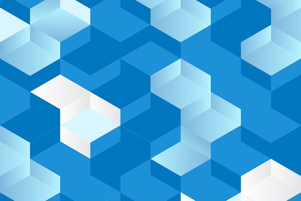 Fotótapéta Kék és fehér kockák, Geometriai 3D fotótapéta, Népszerű fotótapéta, u97135 - Tapeko.hu