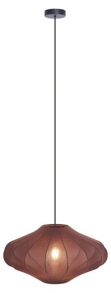 Japandi függőlámpa barna színben, szöveternyővel, 50 cm - Plu