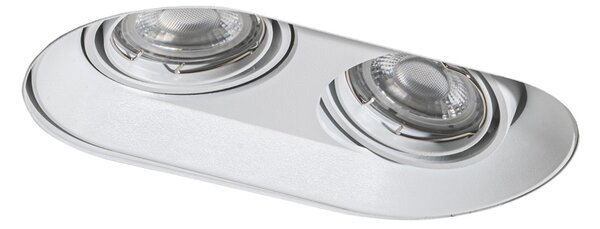 6 darabos, lekerekített, süllyesztett spotlámpa készlet fehér GU10 50mm 2-lámpás - Hubs