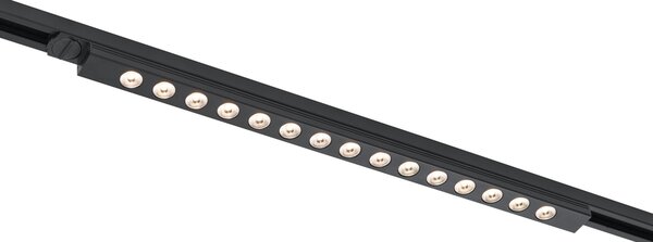 Modern fekete mennyezeti lámpa 1 fázisú sínrendszerhez 15W 1170 lm 3000K - Iconic Tsiri