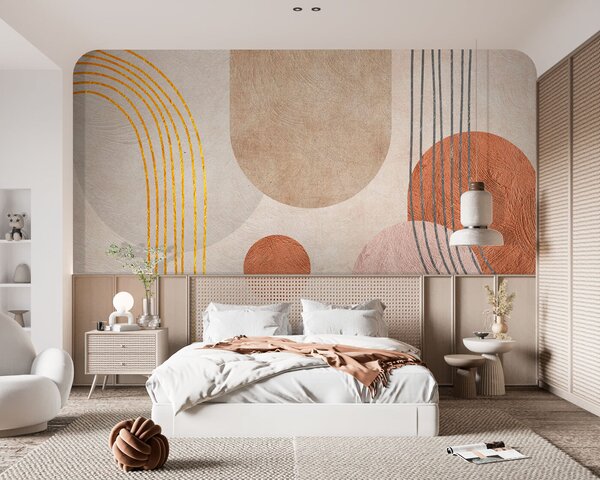 Fotótapéta Absztrakt geometriai minta földszínekben, Modern fotótapéta, Modern fotótapéta, u97255 - Muralas.hu